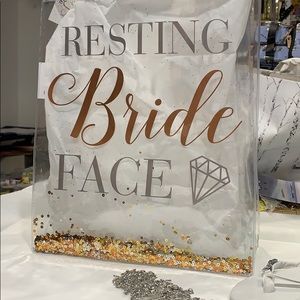 “Resting Bride Face” & Sequins Clear Totes!! NWT
